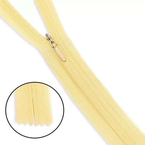 Молния потайная 18-20см св.желтая фото 1