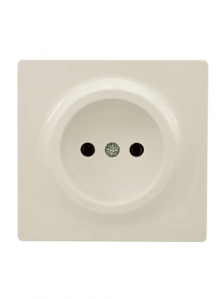Lezard Розетка o/у 1гн. б/з крем  LETO 752-0300-121В фото 1