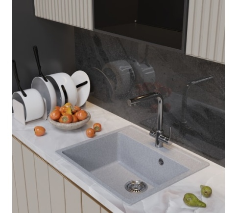 Мойка ML-GM15 серая(310), 560*500*180мм фото 1