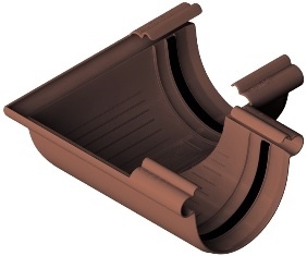 ЭЛИТ УГОЛ ЖЕЛОБА 90 градусов КОРИЧНЕВЫЙ фото 1