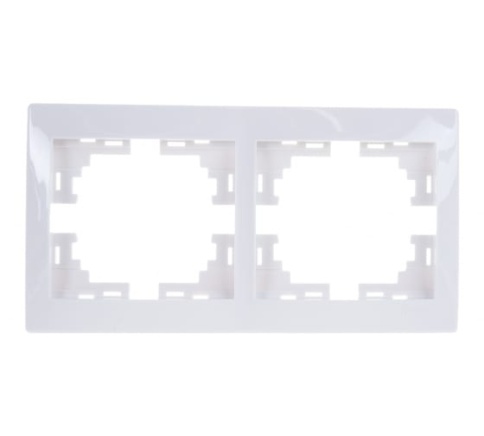 Lezard Рамка 2гн горизонт. б/встав. бел. Мира 701-0200-147 фото 1