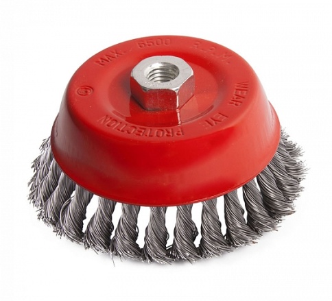 Лакра Щетка-крацовка чашечная, для УШМ,стал.жгут проволока, 125мм (2302053) фото 1