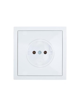 Lezard Розетка СП 1гн. б/з бел  ZIMA 704-0288-121BQC фото 1