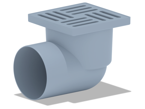 Трап гориз., выпуск 110, нерег. решетка 15х15 пласт (ТА1110) фото 1