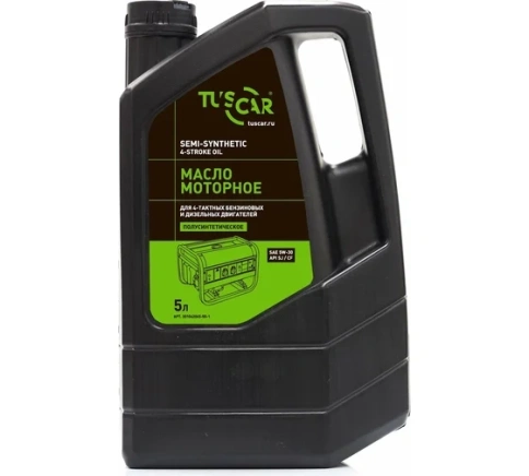 Масло 4-х тактное TUSCAR, полусинтетическое, SAE 5W30, API SJ/CF (1,0л.) фото 1