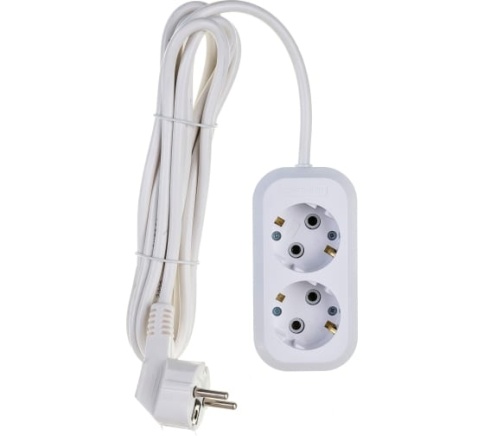 Удлинитель 2*3м Е-302 с/з ПВС 3*1 "У" 9631973 фото 1