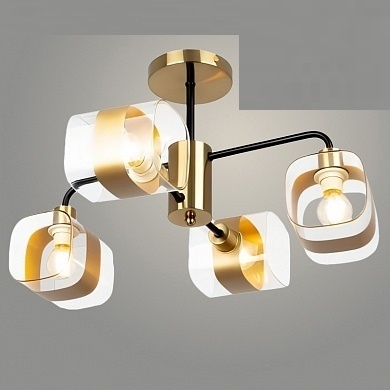 Люстра 23531/4 черный/латунь BK+BK+GD фото 1