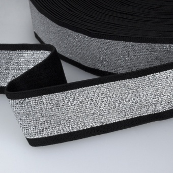 Резинка черный/серебрянный J224-4см фото 1