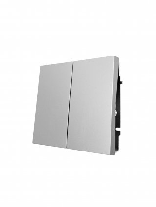 Lezard Выключатель СП 2кл серый матов. ZIMA 704-7488-101QC фото 1