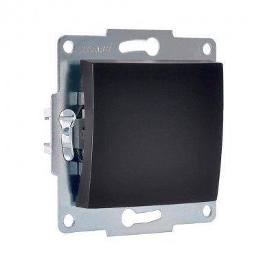 Lezard Механизм выключателя с/у 1кл черный бархат KARINA 707-4288-100 фото 1