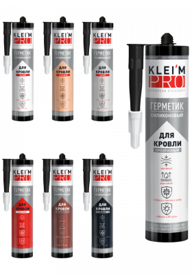 Герметик каучуковый "KLEIM PRO"для кровли, коричневый 300мл (12) фото 1