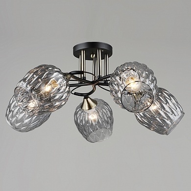 Люстра С1717/5 AB+BK бронза/черный фото 1