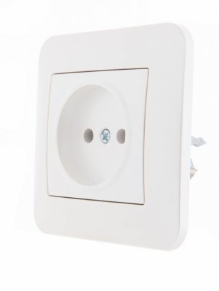 Lezard Механизм розетки с/у 1гн термопласт б/з жем/бел перламутр KARINA 707-3088-121B фото 1