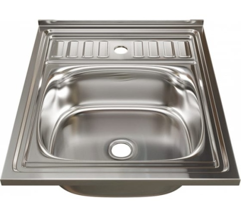 Мойка накладная 0.4мм/160 60х50 правая (без сифона) фото 1