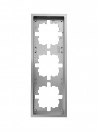 Lezard Рамка 3-мест горизонтальная серый матов. ZIMA 704-7400-148 фото 1