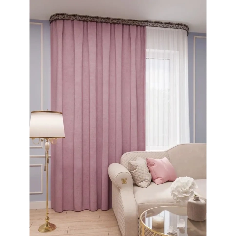 Портьера Канвас 150*260 брусника ГП фото 1