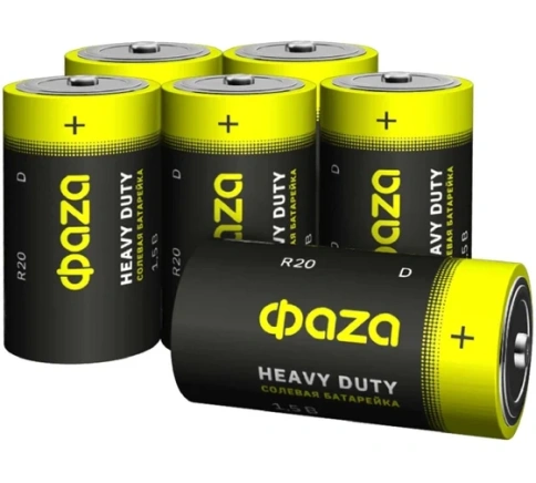Элемент питания солевые R20 (D) ФАZА  Heavy Duty, JazzWay фото 1