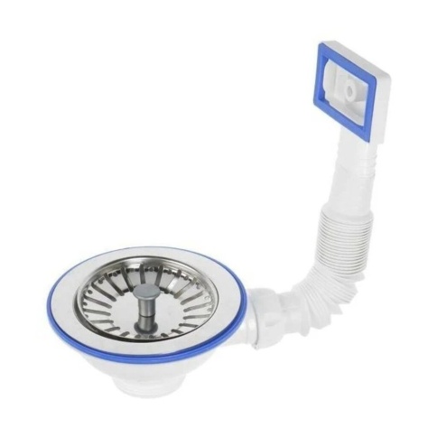 Е155Р Выпуск для мойки 1 1/2" с прямоугольным переливом фото 1