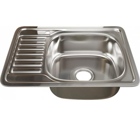 Мойка врез. Mixline 0.6мм 50*65 правая  3 1/2 вып. 16см (с сифоном) фото 1