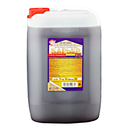 Барьер ОБ красный (огнебиозащтный состав) 1л фото 1