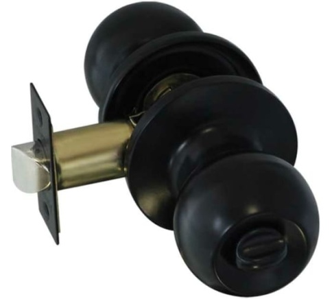 Защелка межкомнатная ЗШ-03 (черный) (фиксатор) фото 1