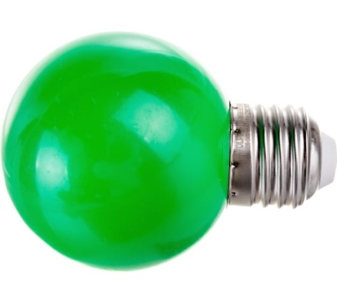 Лампа декорат. светод."шар", матовая.зеленый. ТМ Volpe. LED-G60-3W/GREEN/E27/FR/С  фото 1