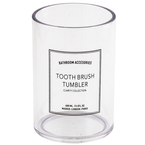 Стакан для ванной комнаты "CLARITY" Акрил (прозрачный) SWENSA SWP-1015TRP-С фото 1