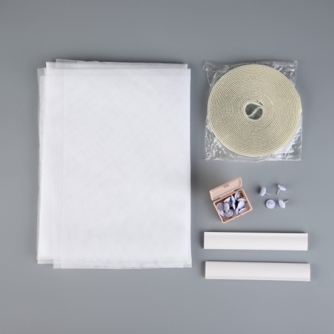 (*)Сетка антимоскитная 1,5*2 м белая с профилями ПВХ  фото 1