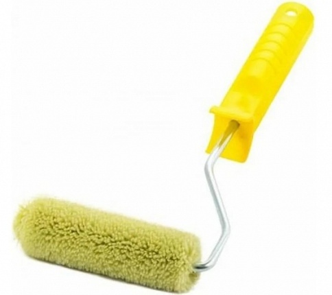 Лакра Мини-валик с ручкой + ролик, полиэстер 18/100/15 мм, фасад, D6мм, Korvus (0202152) фото 1