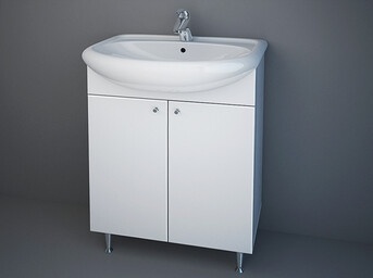 Тумба Рондо-55 + умывальник Уют 55 фото 1