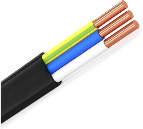 Кабель медный силовой ГОСТ ВВГнг 3х1,5 мм.кв <плоский> фото 1