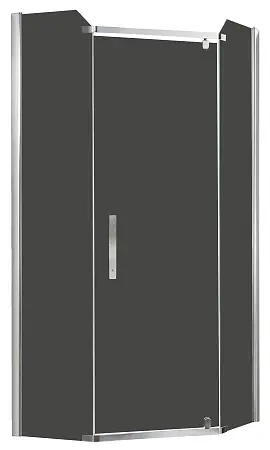 AZ-NNC3231-2 EDMONTON Душ.ограждение 900х900х2000, без поддона (стекло серое 8мм), профиль серый фото 2