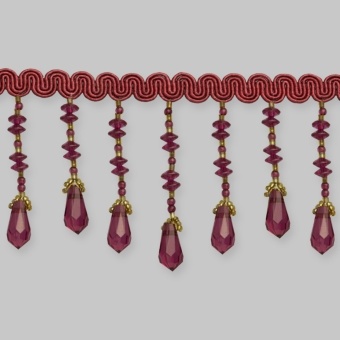 Бахрома из стекляруса бордо (SM -C6 -105 (BF4075)-A1 20м. фото 1