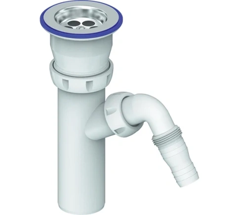 E140V Выпуск литой 1 1/2" (40 мм) с нерж. сеткой, с носиком UNICORN фото 1