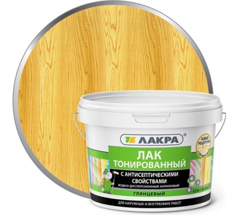 Лакра Лак в/д тонированный Сосна 2,5кг. фото 1