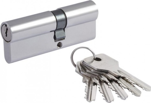 Цилиндровый механизм STD Z Л-80 (хром) (45-35) фото 1