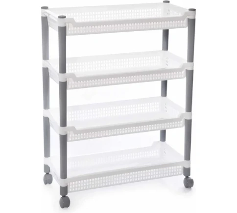 Этажерка узкая унив.4-х секц "Флер"475*225*630 фото 1