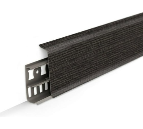 Плинтус Деконика 85мм 2,2м Каштан серый 352 фото 1