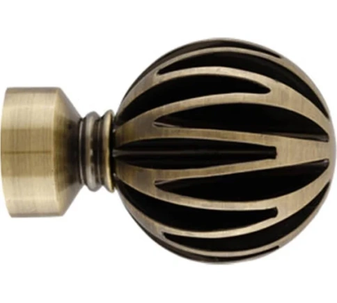 Наконечник 16мм Шар рифленый Золото антик фото 1