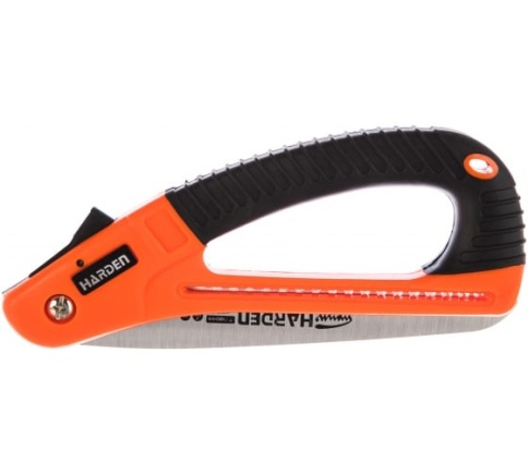 Пила складная универсальная с дополнительной защитой руки, зуб 3D, 180 мм HARDEN (631302) фото 1