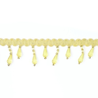 Бахрома из стекляруса золото (SM-C6-107(BF4174)-A8 20м. фото 1