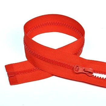 Молния "Трактор"№5, 1 замок, 50см,60см красная фото 1