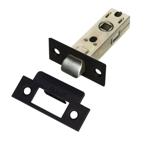 Защелка межкомнатная RENZ  L 5-45 Black прямоуг.планка фото 1