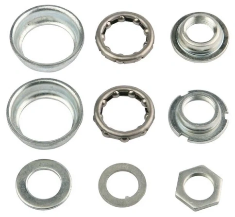 Детали каретки FP-B701 для односоставных шатунов, комплект из 9 элементов., серебро арт.160003 фото 1