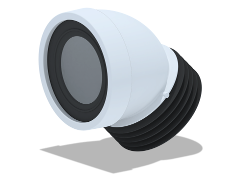 Труба фановая 110х45 град короткая W4228 АНИ пласт фото 1