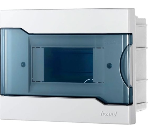 Lezard Бокс с прозрачной крышкой ЩРВ-П-6 для внутр.уст.6-и модульных устройств 730-1000-006 фото 1