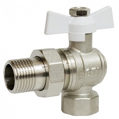 Кран шаровый STI c американкой угловой 3/4" г/ш баб фото 1