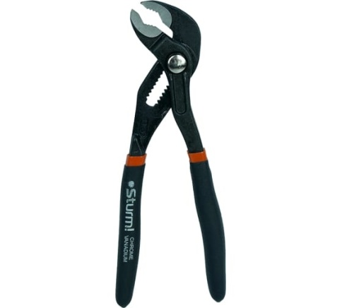 Клещи переставные 175мм (Галка) Кнопочная система фиксации, насеч. губ, пвх рук. 1020-06-175 Sturm фото 1