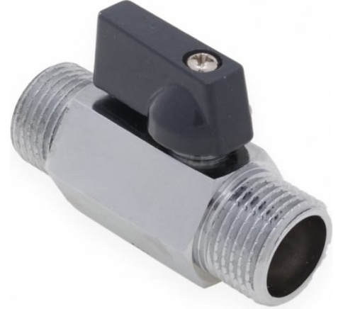 Кран мини шаровый 1/2" нар/нар фото 1