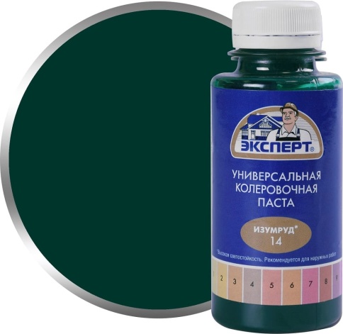 Эксперт Краситель универсальный №14 изумруд 100мл фото 1